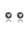 Дамски обеци в сребристо и черно Earrings-0 снимка