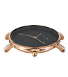 Дамски часовник в черно и розовозлатисто с кожена каишка Gracie -3 снимка