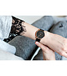 Дамски часовник в черно и розовозлатисто Gracie-1 снимка