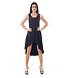 Черна рокля Sany с асиметрична дължина-0 снимка