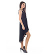Черна рокля Sany с асиметрична дължина-2 снимка