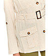 Бежово дамско сако с колан Ziata-4 снимка