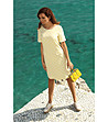 Светложълта рокля на бели точки Luiza-0 снимка
