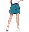 Къса пола в цвят емералд-1 снимка