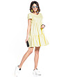 Къса памучна бохо рокля Samara в жълт нюанс-0 снимка