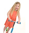 Детска памучна рокля в оранжев цвят-3 снимка