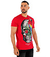 Мъжка памучна тениска в червено с щампа-2 снимка