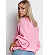 Дамски пуловер в розов нюанс с вълна Dona-2 снимка
