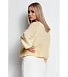 Дамски пуловер в жълт нюанс с вълна Dona-1 снимка