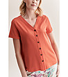 Оранжева дамска памучна риза Jennika-0 снимка