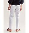 Ленен дамски панталон в бяло Onora-1 снимка