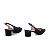 Черни дамски обувки с отворена пета-4 снимка