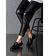 Лачени черни дамски обувки -2 снимка