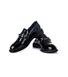 Лачени черни дамски обувки -3 снимка