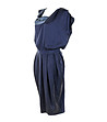 Копринена рокля в сини нюанси Bella-2 снимка
