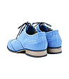 Сини дамски кожени обувки-1 снимка