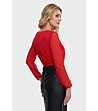 Червена полупрозрачна дамска блуза с подплата Pamela-1 снимка