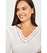 Стилна дамска блуза в цвят екрю Popi-3 снимка