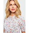 Памучна дамска блуза Flora с многоцветен принт-4 снимка