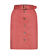 Червена памучна пола с копчета Radinora-4 снимка