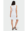 Памучна бяла рокля Evita-2 снимка