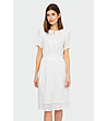 Памучна бяла рокля Immie-0 снимка