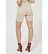 Светлобежови дамски къси панталони с лиосел и памук Violeta-1 снимка