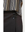 Къси дамски панталонки имитация на пола в черно с памук Enny-4 снимка