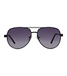 Черни мъжки слънчеви очила тип авиатор-1 снимка