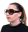 Кафяви дамски слънчеви очила-0 снимка