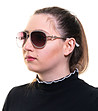 Дамски златисти слънчеви очила авиатор-1 снимка