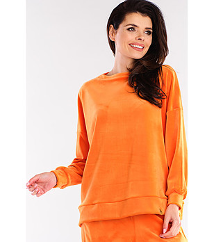 Дамска блуза в оранжево Oliana снимка
