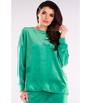 Дамска блуза в зелено Oliana снимка