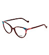Диоптрични рамки за очила в цвят бургунд с ефектен принт-0 снимка