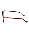 Диоптрични рамки за очила в цвят бургунд с ефектен принт-2 снимка