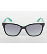 Unisex слънчеви очила тип уейфеър в черно и цвят тюркоаз-1 снимка