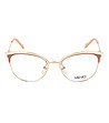 Дамски диоптрични рамки за очила в златисто-1 снимка