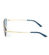 Дамски слънчеви очила глазант в златисто и тюркоаз-2 снимка