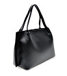 Черна дамска кожена чанта Inetta-1 снимка