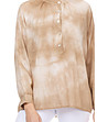 Дамска памучна блуза в преливащи бежови нюанси Abena-2 снимка