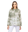 Дамска памучна блуза в преливащи зелени нюанси Abena-0 снимка