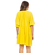 Жълта рокля от памук и лен Lavoni-1 снимка