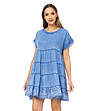 Синя памучна рокля Carian-0 снимка