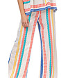 Многоцветен дамски памучен панталон на райе Doreen-2 снимка