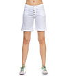 Бели дамски къси памучни панталонки Liora-0 снимка