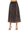 Кафява памучна пола с леопардов принт Nansi-0 снимка