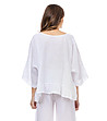 Ленена бяла дамска блуза Amadu-1 снимка