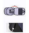 Водоустойчива раница в черно и синьо с USB порт-1 снимка