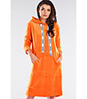 Оранжева рокля с качулка Mireille-0 снимка