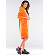 Оранжева рокля с качулка Mireille-3 снимка